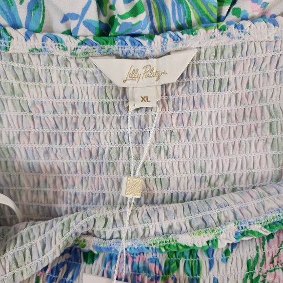 Lilly Pulitzer Kailua Smocked Maxi Dress Resort White Just a Pinch XL‎ NWT - Picture 8 of 11